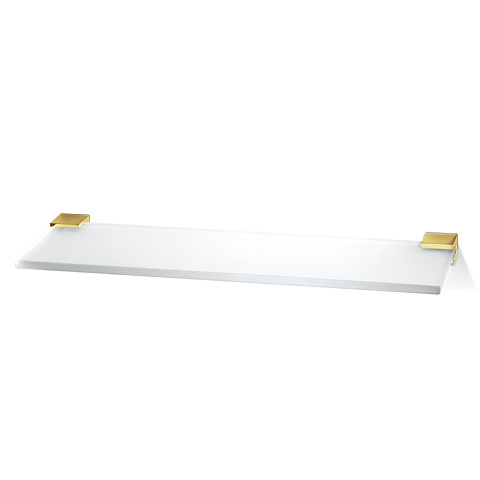 Decor Walther Corner GLA40 Полочка стеклянная 40x12см, цвет: золото, 0560920
