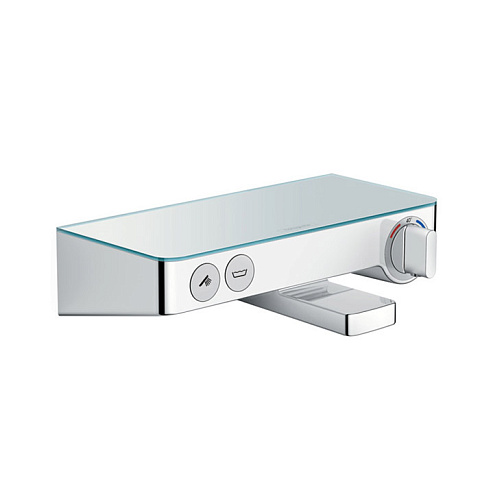 Hansgrohe HG Ecostat Select Термостат настенный для ванны на 2 источника, с изливом 192мм, с полочкой из безопасного стекла, цвет хром, 13151000