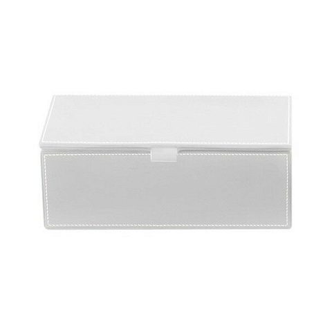 Decor Walther Brownie BMD2 Универсальная коробка 24.5x13x9.5см, с крышкой, цвет: белая кожа, 0930250