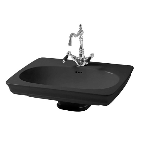 Artceram CIVITAS Раковина подвесная 68х50 см, 1 отверстие, цвет: черный, CIL001 03 00