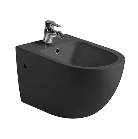 Биде подвесное, черное матовое SantiLine SL-5058MB