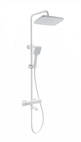 Душевая система с термостатом WONZON & WOGHAND STAY 2, Белый матовый WW-B3016-T1-MW