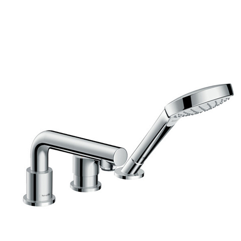 Hansgrohe HG Talis S Смеситель на борт ванны на 3 отв, излив 200мм, с ручным душем 1jet, цвет: хром, 72416000