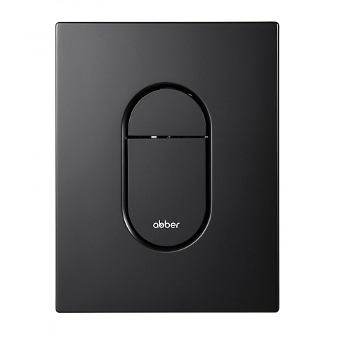 Кнопка смыва ABBER AC0124MB пневматическая, черная матовая