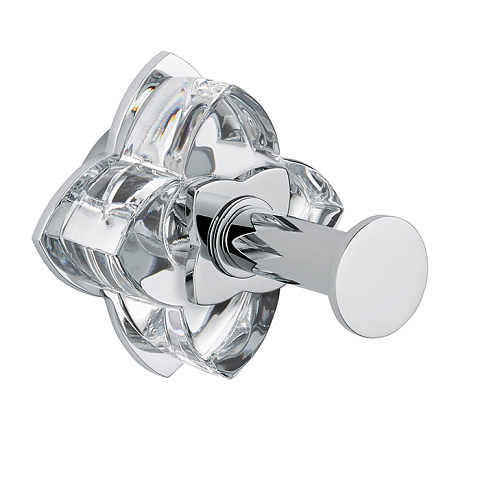 THG PETALE DE CRISTAL CLAIR Крючок одинарный, стекло прозрачное, цвет хром, U6A-A02-517
