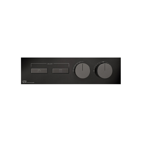 Gessi Hi-Fi Термостат для душа, с включением до 2 источников одновременно (внешняя часть), цвет: Black Metal PVD, 63012#706