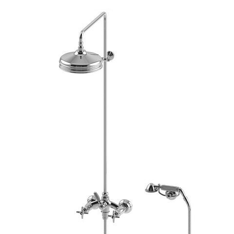 Stella Italica Душевой комплект 3284/33-220: смеситель, штанга+ручной+верхний душ 220мм, цвет: хром, IT 02512 CR00