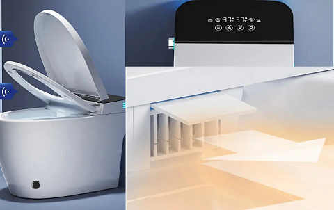 Унитаз напольный Ceruttispa ЭЦИО (EZIO) Smart CT11168 с дистанционным управлением (680x400x470)