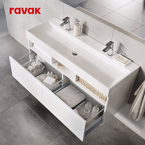Сет-набор мебели RAVAK Natural 1200 белый (раковина + тумба)