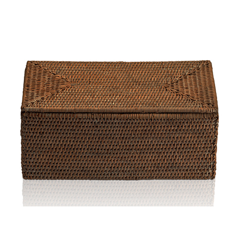 Decor Walther Basket UTBMD Универсальная коробка 30x15.5x14см, с крышкой, цвет: ротанг темный, 0932192