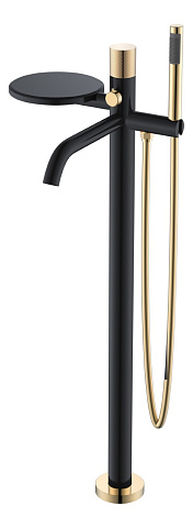 Смеситель Boheme STICK напольный BLACK TOUCH GOLD 129-BG.2