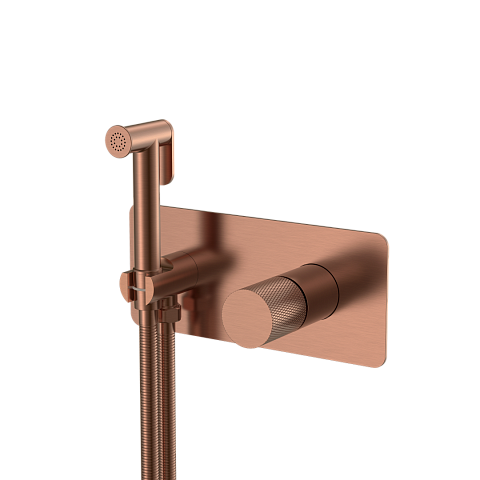 Смеситель гигиенический Boheme STICK COPPER BRUSHED ручка TOUCH 127-CB.2
