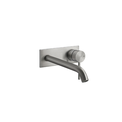 GESSI 316 Встраиваемый смеситель для раковины с изливом 200-170мм (внешняя часть), цвет: steel brushed, 54190#239