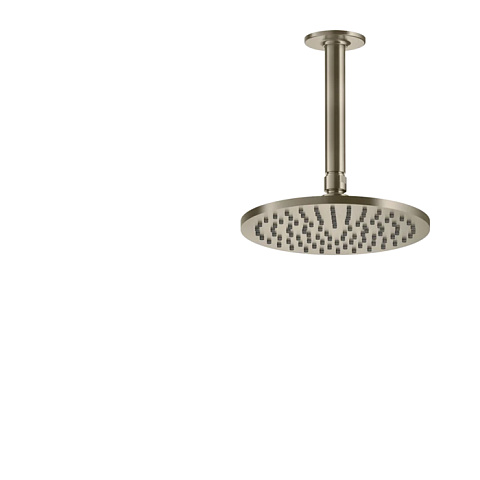GESSI INCISO Потолочная душевая головка шарнирная на 1/2", Ø200мм, длина изготавливается под заказ, цвет: Finox Brushed Nickel, 58150#149