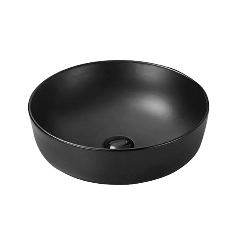 Раковина керамическая чёрная матовая (накладная) SantiLine SL-1054MB
