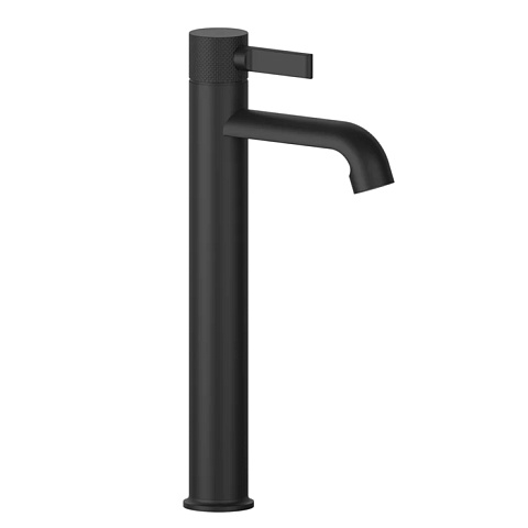 GESSI INCISO Смеситель для раковины на 1 отверстие, высокий h=337мм, без донного клапана Цвет: nero XL, 58004#299
