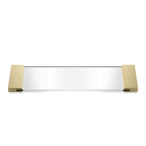 Decor Walther Classic Tab 34 Лоток универсальный 34x12см, прозрачное стекло, цвет: золото матовое, 0848744