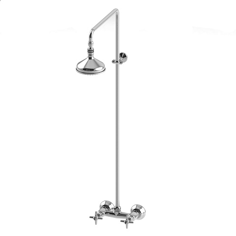 Stella Italica Душевой комплект 3283/301/314A-140: смеситель, штанга+верхний душ 140мм, цвет: хром, IT 02411 CR00