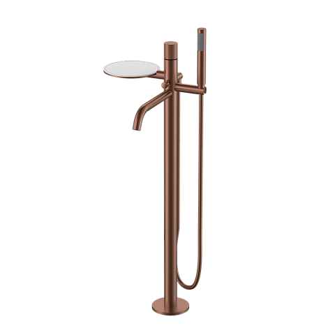 Смеситель Boheme STICK напольный BRUSHED BRONZE ручка SPIRALE 129-BRB.4