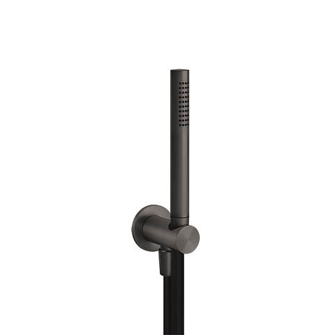 GESSI 316 Душевой комплект, + вывод, держатель, шланг 1,50 м и душевая лейка, цвет: brushed black metal pvd, 54023#707