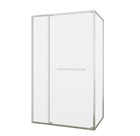Душевое ограждение Black&White S1180-1290N Brushed Nickel (900х1200х1950)