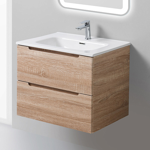 Тумба под раковину BelBagno Etna 60 см, с 2 ящиками, Rovere Bianco