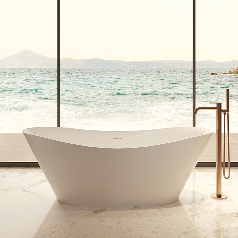 Ванна Солид Серфейс (Solid Surface) Vincea VBT-4S08MW, 1700x780x620, белый матовый, щелевой перелив
