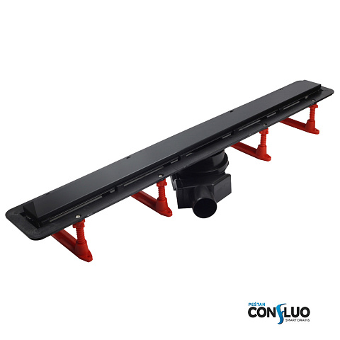 Душевой лоток PESTAN Confluo Frameless Line 300, чёрный матовый