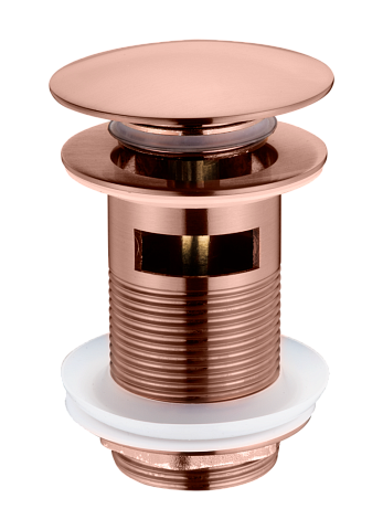 Слив для раковины, автомат(клик-клак) Boheme COPPER BRUSHED c переливом 612/2-CB