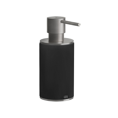 GESSI 316 Дозатор для жидкого мыла настольный, цвет: черный/steel brushed, 54738#239