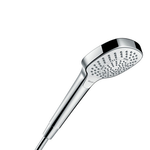 Hansgrohe HG Croma Select E Multi Ручной душ 110 3jet (SoftRain, IntenseRain, массажная), EcoSmart, цвет: белый/хром, 26811400