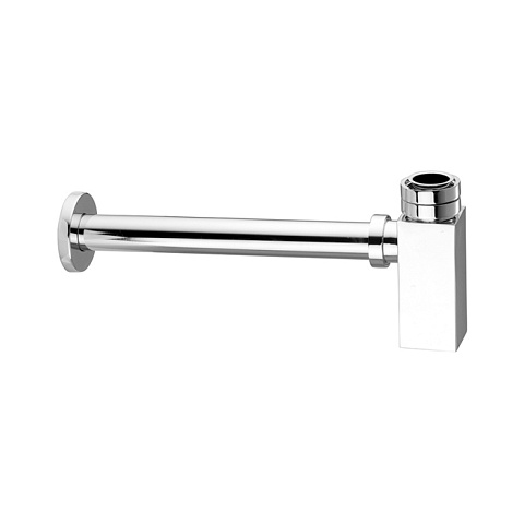 Gattoni Accessori Сифон квадратный под донный клапан 1/1,4" для раковины, цвет хром, 0162/00C0