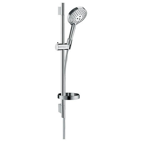 Hansgrohe HG Raindance Select S Душевой набор: штанга 90см, ручной душ 120, 3jet (PowderRain, Rain, Whirl), мыльница, шланг, EcoSmart, цвет: хром, 27654000