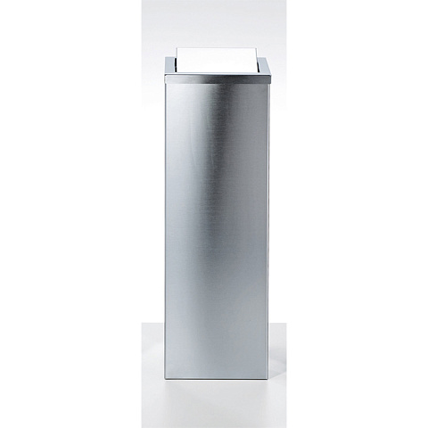 Decor Walther DW 1013 Корзина для бумаги 20x20x60см, с крышкой, цвет: сталь матовая, 0611376