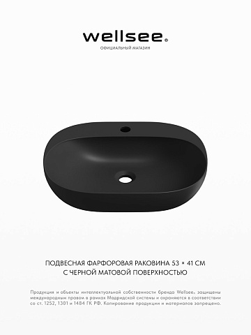 Накладная/подвесная раковина для ванной Wellsee Pro Line 337502000