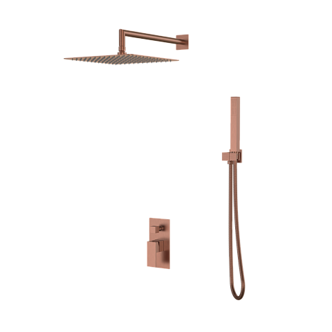 Смеситель встроенный для душа Boheme QUBIC Brushed Bronze 474-3-BRB