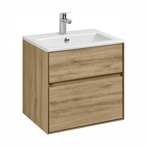 Тумба AQUATON Либерти 60/2 Дуб Эльвезия (Элина 60, MILA 400, MILA 350*350, Одри 420x620 Soft) 1A279401LYC70