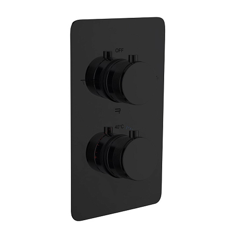 Смеситель встроенный с термостатом 3-х проходной Boheme BLACK 134-3-B