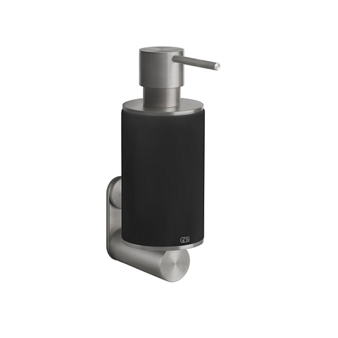 GESSI 316 Дозатор для жидкого мыла настенный, цвет: черный/steel brushed, 54714#239