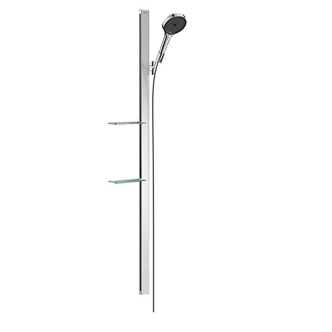 Hansgrohe HG Rainfinity Душевой набор (ручной душ 130мм, 3jet, штанга 900мм, держатель, шланг), цвет: хром, 27674000