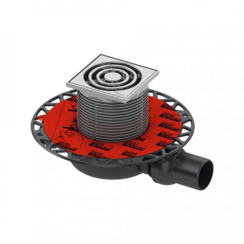 Трап душевой TECE TECEdrainpoint S 110 3601100 низкий горизонтальный, с фланцем Seal System