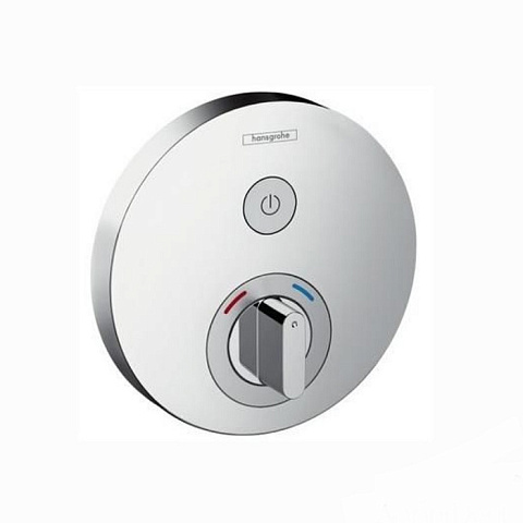 Hansgrohe HG ShowerSelect S Встраиваемый смеситель для душа, 1 источник с кнопкой вкл/выкл., (внешняя часть), цвет: хром, 15747000