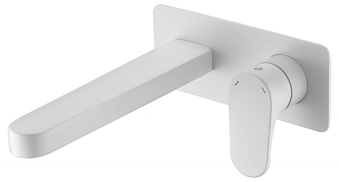 Смеситель для умывальника из стены Boheme SPECTRE Matt White 455-MW