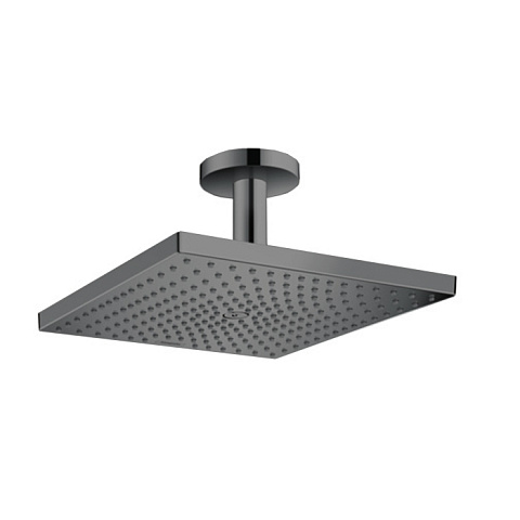 Hansgrohe HG Raindance Верхний душ, 300х300мм, 1 jet, потолочный держателем, цвет: шлифованный черный хром, 26250340