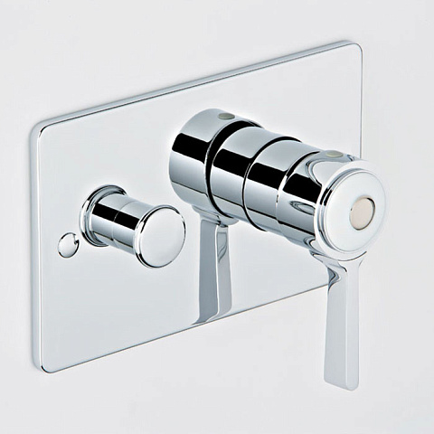 THG CAPUCINE VERT DECOR PLATINE Смеситель для душа встраиваемый, однорычажный, с переключателем, внешняя часть, декор платина, цвет хром, A7E-A02-6550B