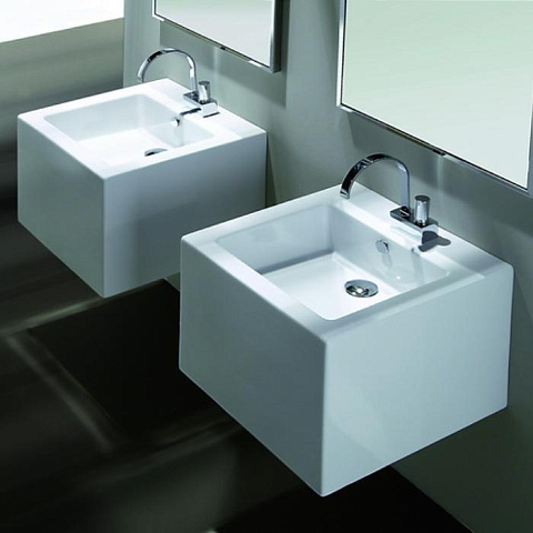 SIMAS Frozen раковина 50,5x50см, с 1 отв. выбитым вручную,, цвет белый, FZ13bi*1