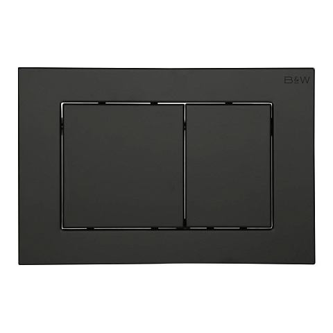 Клавиша смыва Black&White WPI-09532 серия E, цвет: чёрный матовый (244х162х11)