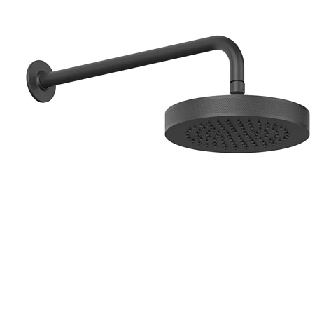 GESSI INCISO Душевая головка настенная, шарнирная на 1/2”, Ø218мм, цвет: nero XL, 58185#299