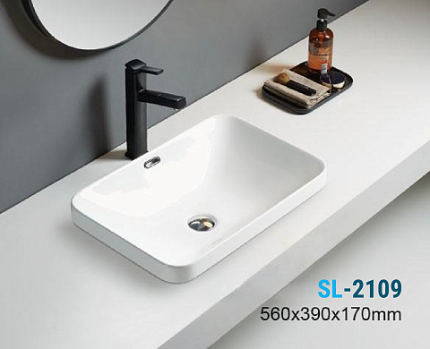 Раковина керамическая (врезная сверху) SantiLine SL-2109