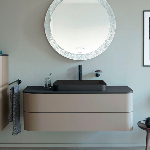 Duravit Happy D.2 Plus Тумба подвесная 408x1300x550мм 2 ящика, цвет: stone grey satin matt (СПЕЦЦЕНА с нашего склада), HP497209292
